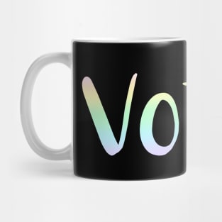 "Vote." (Pastel Rainbow Gradient) Mug